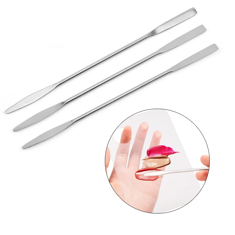 Stainless Steel Dual Heads Makeup Toner Spatula Mixing Stick Foundation Cream Mixing Tool 1/2/3/5Pcs Cosmetic Make Up Tool makeup tool makeup tool set