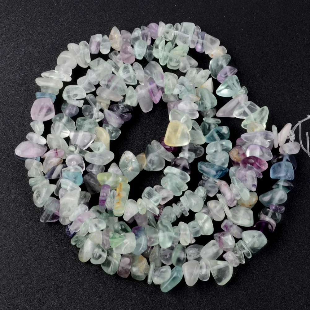 Natural Stone Irregular Gravel Beads for Jewelry Making - Freeform Beads for DIY Necklaces & Bracelets, 15'' Strand