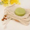 1/10PCS Hangable Soap Bags Natural Cotton Linen Foaming Soap Net Bag Body Soap Cleanser Net Bags Household Shower Cleaning Tools 6