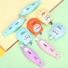 

1pc Box Cutter Knife Cute Retractable Sharp Cartons Cardboard Cutters Smooth Mechanism for Office Home School Stationery Use