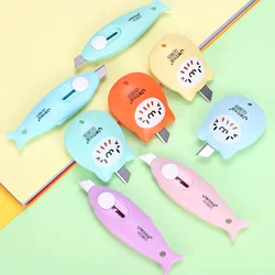 Boîte de couteaux de découpe en carton, boîte de couteaux mignons, tranchants et rétractables, mécanisme lisse pour la papeterie scolaire à domicile et au bureau, 1 pièce 