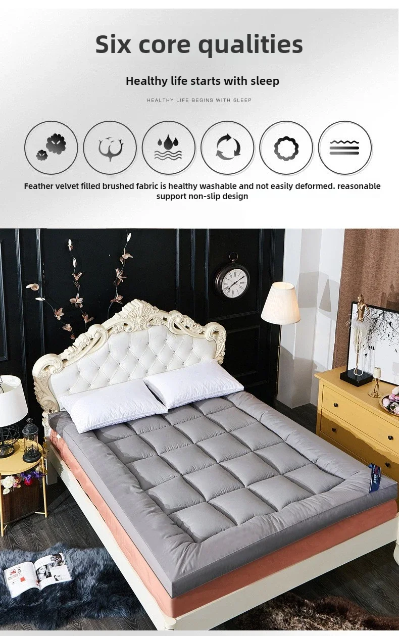 Description Picture 5 of itemSoft Comfortable Thick 10cm Topper Mattresses Suitable for Dormitory Home Tatami Mattress Twin Queen King Size Simple Stylish