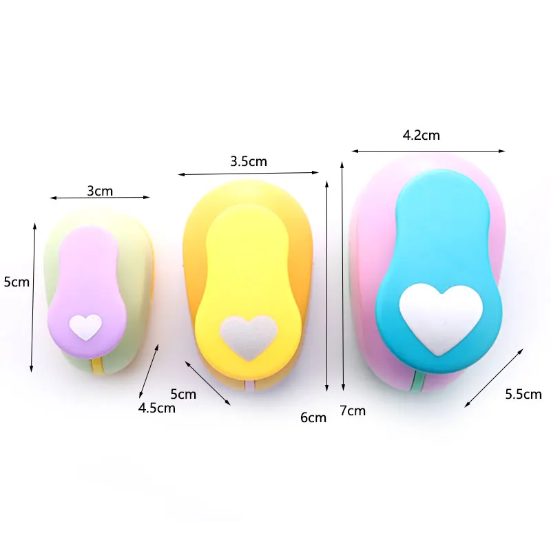 Paper Cutter Paper Punch Hole Punching Tools Paper Craft Punch Circle Hole Punch Heart/Circle Punch 9/16/25mm DIY Craft Hole Puncher For Scrapbooking Punches Maker Kids Scrapbook Paper Cutter Embossing Sharper