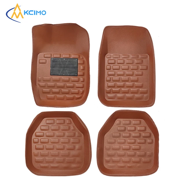 Ensemble complet de tapis de sol automatiques coordonnants, tapis universels, tapis de pied, style de voiture, polymères de tapis, accessoires de voiture, 4 pièces 1