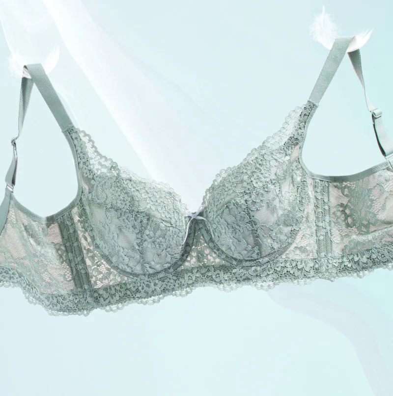 

Lace Bras For Women Plus Size Bra Embroidery Floral Plunge Sexy Lingerie Underwire Brassiere BH 75 80 85 90 95 100 B C D E F G H