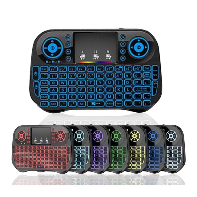 Bluetooth Wireless Mini Keyboard Backlit 2.4G USB English