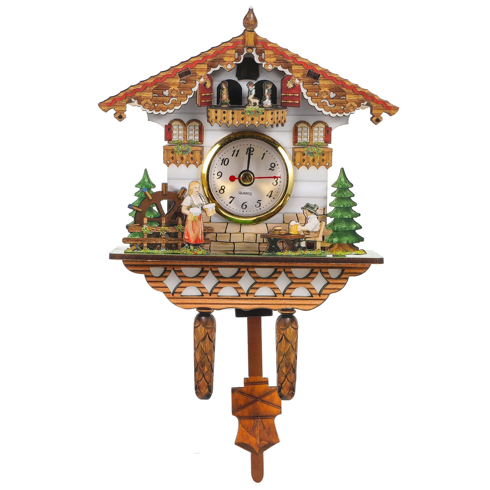 

Cuckoo Clock Wall Clock Handcrafted Traditional Clock Retro Bird House Clock
