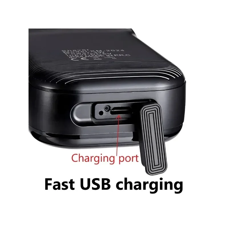 Km-2024 Black Usb Interface Hair Clipper shaver for men  kemei  electric shavers 5