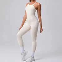 Cross Backless Bodycon Sport Jumpsuit Women Sexy Monkeys One Piece Outfit Sleeveless Sling Gym Fitness Overalls Yoga Set Black - Image 5