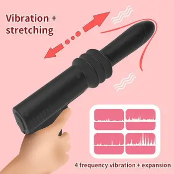 Telescopic Gun Vibrator Gun for women Dildo Vibrator female masturbators toys for adults 18 sex machine anal plug Rechargeable 3