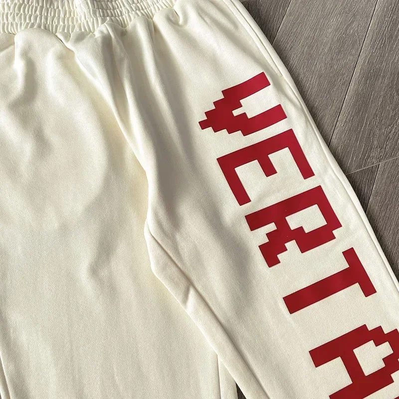 2024ss Vertabrae Sweatpants 1:1 Best Quality 3D Letters Men Pants Oversized Drawstring Jogger Pants