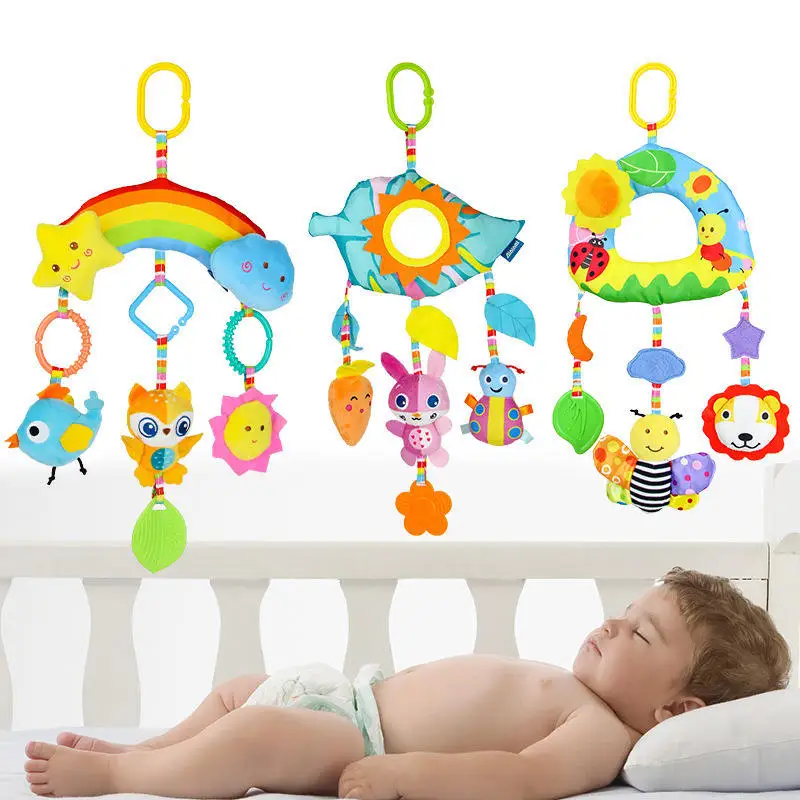 

Newborn Bells Soft Plush Rattle Toy Crib Hanging Bell Car Seat Travel Stroller 0-24 Months Teether Wind Chime Educational Toys