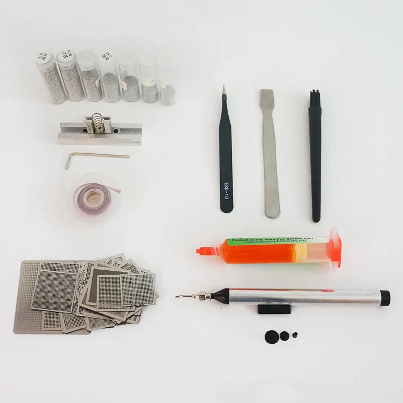 BGA Reballing Kit Direct Heat Schablonen Universal Solder Paste Balls Station für Rework Repair – Detail 9