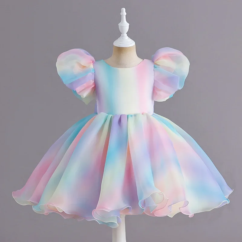 Rainbow Tutu Girls Party Dress Pageant Children Costume Princess Kids Bridesmaid Clothes For Birthday Wedding Gowns Vestidos 1-6 Rainbow Tutu Girls Party Dress Pageant Children Costume Princess Kids Bridesmaid Clothes For Birthday Wedding Gowns Vestidos 1-6