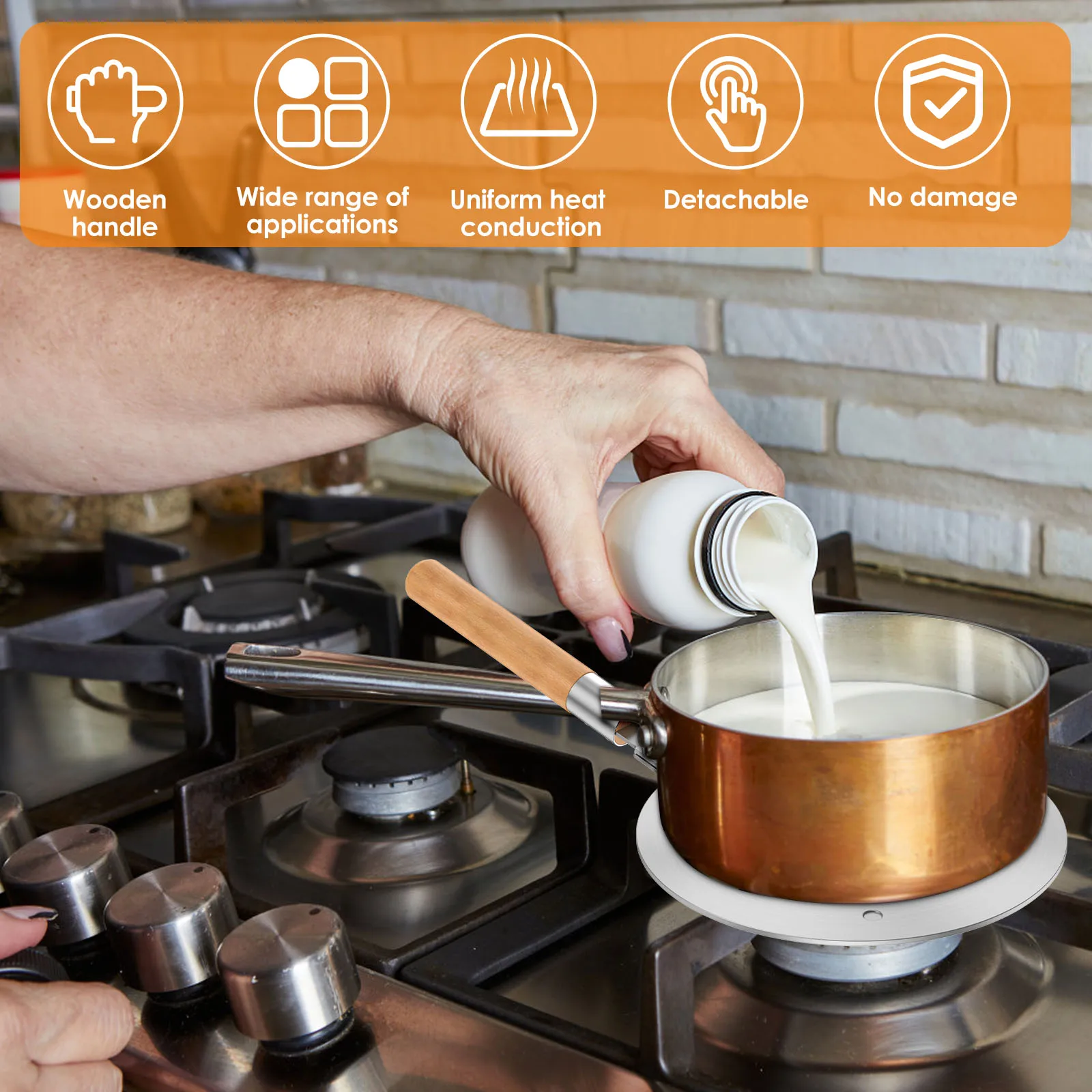 Kitchen Induction Cooker Heat Conduction Plate Heat Diffuser Ring Plate Induction Cooker Stove Protector Kitchen Accessories