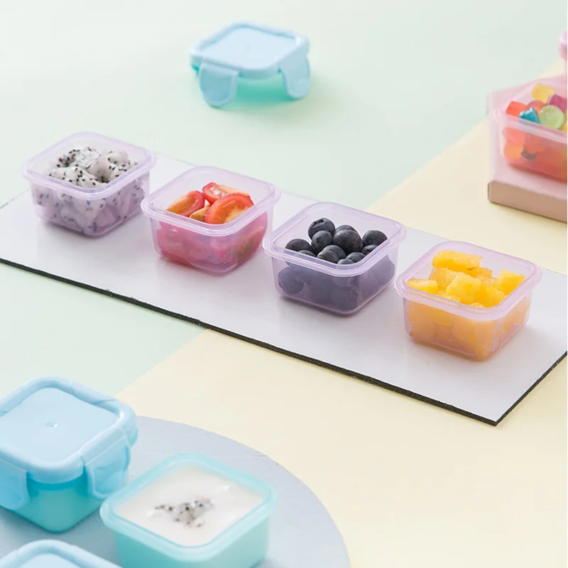 Mini fresh-keeping box, food grade thickened sealed baby food box, children's household storage box