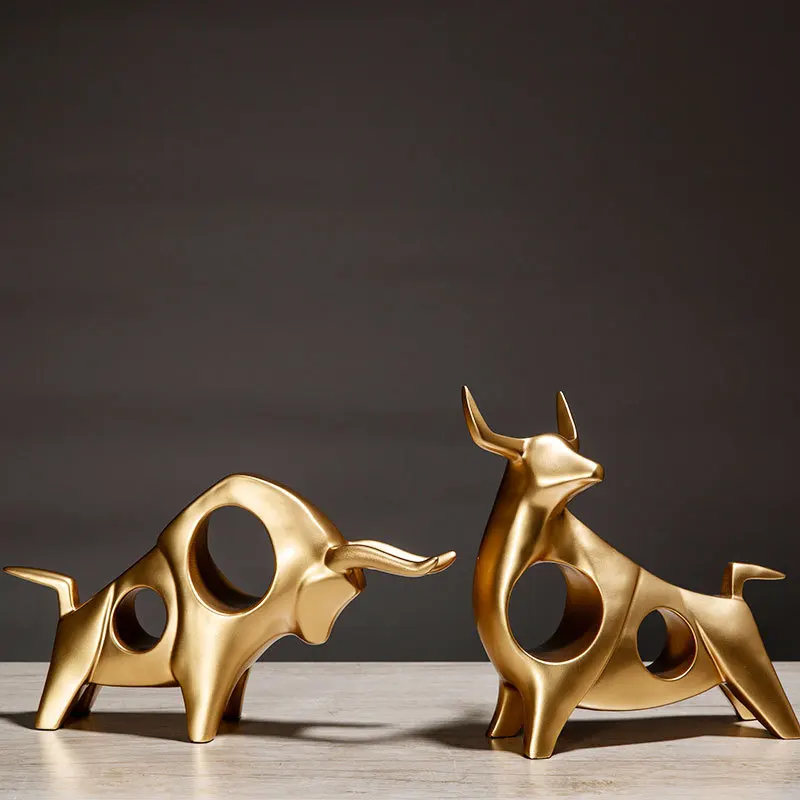 

Украшения Niunian в виде коровы из смолы, подарок компании, украшение для офисного стола, панель для украшения вина, минималистичный современный дом Dec