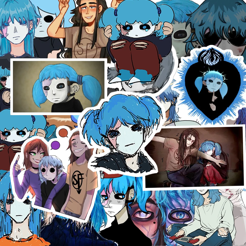 10/30/52 Stück Horror Sally Face Aufkleber Ästhetik Sally Anime Aufkleber Wasserdicht Laptop Skateboard Notebook Fahrrad Graffiti Aufkleber