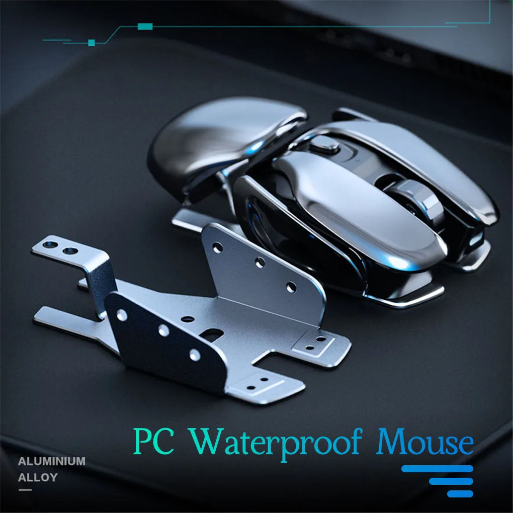 Sleek Aluminum Wireless Mute Mouse with Adjustable DPI & 6 Buttons