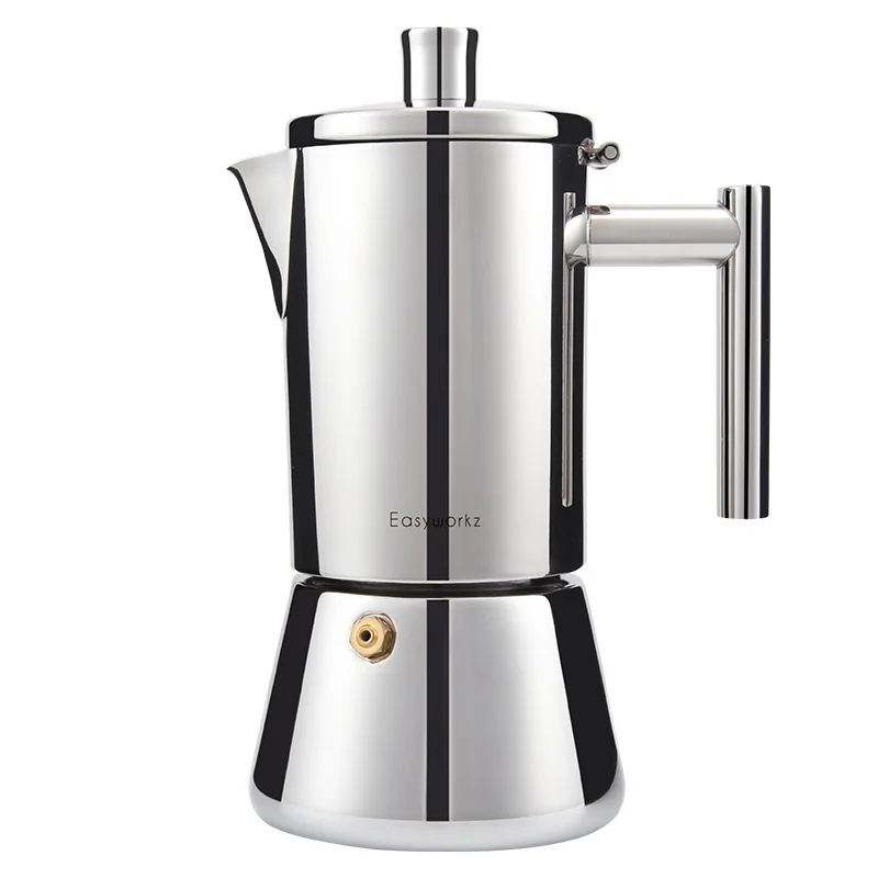 

Stainless Steel Thickening Moka Coffee Pot Cuban Espresso Coffee Maker For Kitchen Stovetop Induction Gas Or Electric Stoves