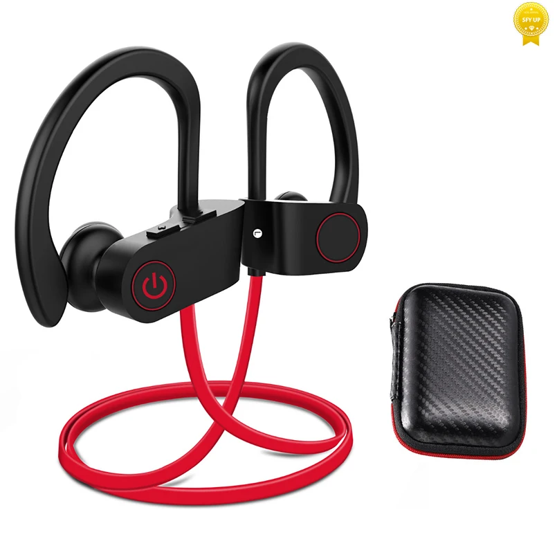 Bluetooth Headphones,V5.0 IPX7 Waterproof Earphone with CVC6.0 Noise Canceling Mic HiFi Stereo Wireless Sweatproof Sport Earbuds bluetooth over ear headphones Earphones & Headphones