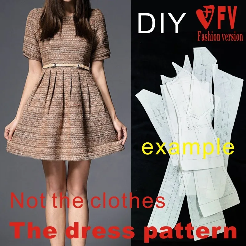 The dress Dresses Sewing Pattern cutting drawing BLQ-25