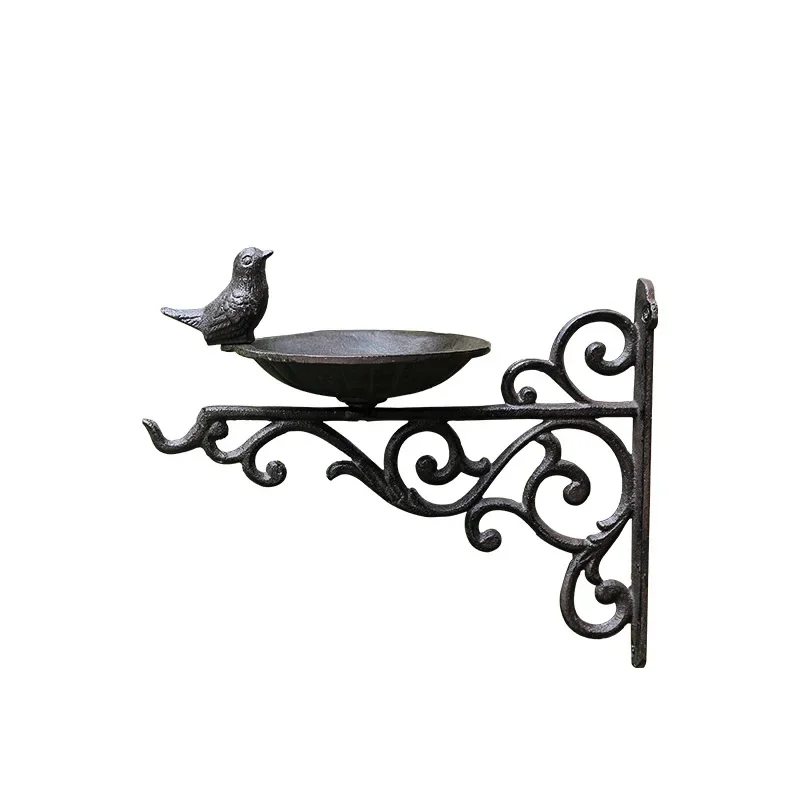 Cast Iron Bird Feeding Basin Wall Decoration