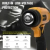 400W Cordless Heat Gun Handheld Electric Hot Air Gun Heat Shrink Wrapping Overload Protection for Dewalt 20V Battery(No Battery) 4