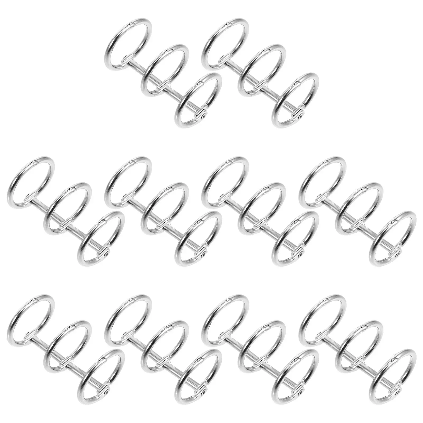 10Pcs 철 바인더 링 3링 개방형 루즈 리프 클립, 캘린더 바인딩 DIY 프로..