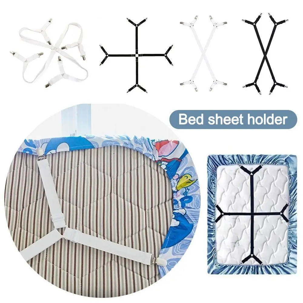 Adjustable Elastic Bed Sheet Holder Mattress Clip Fasteners Cover Blankets Non-Slip Fixing Strap Grippers 4/8/12 Clips bed sheet holder