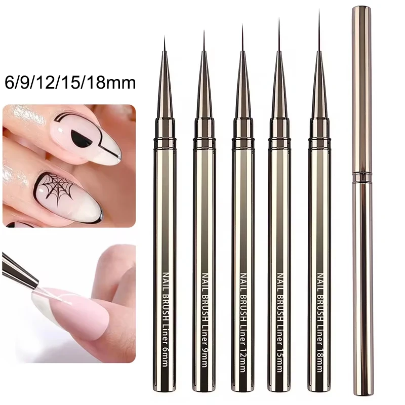 1Pcs Nail Art Brush Liner Brushes HPainted Brush Acrylic UV Gel Drawing Pen DIY Manicure Design Accessories Nail Art Tools