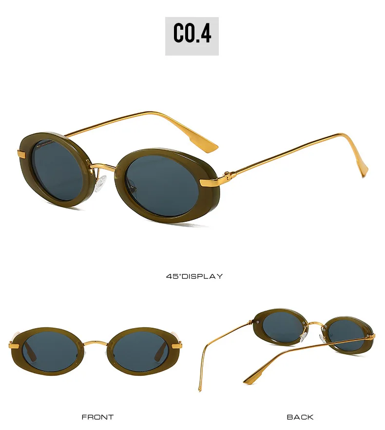 2025 neue Metall Punk Oval Sonnenbrille Mode Frauen Männer Shades Trends Luxus Marke Leopard Sonnenbrille Weibliche Retro Strand UV400 – Detail 10