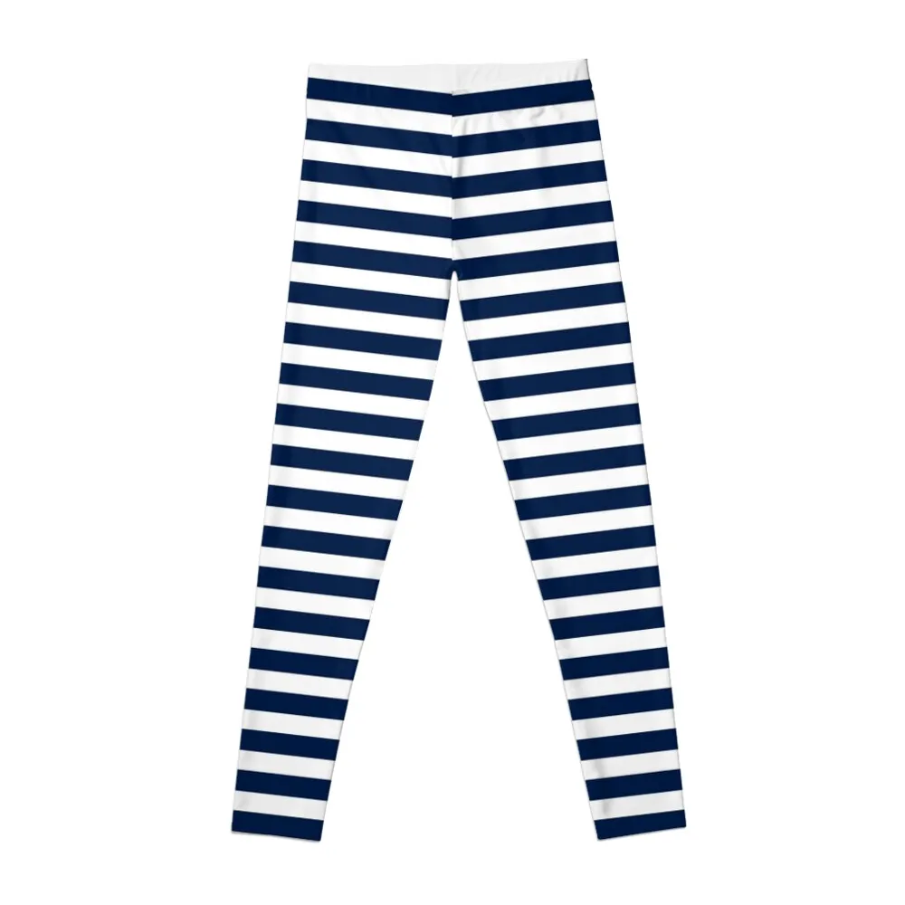 

Striped Navy Blue Leggings sports shirts gym for physical Women's sports Womens Leggings