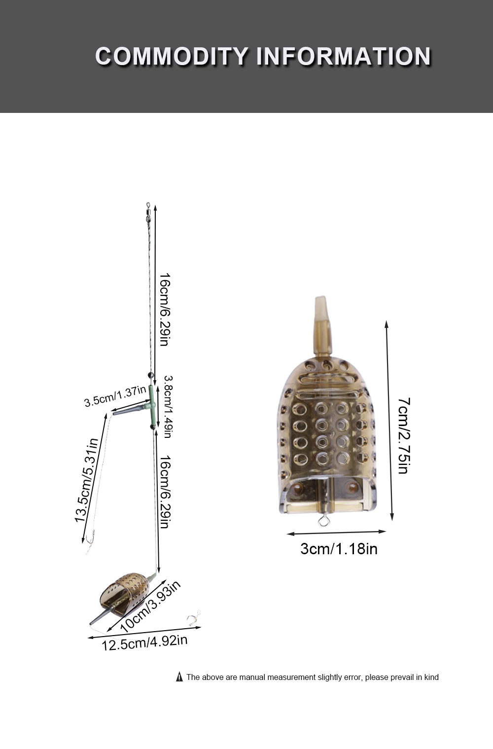 Description Picture 5 of itemFTK Feeders Fishing Bait Feeders Feeder Bait 40g-90g Feeder Tool Fishing Bait Holder Inline Method Thrower Carp Bait Thrower