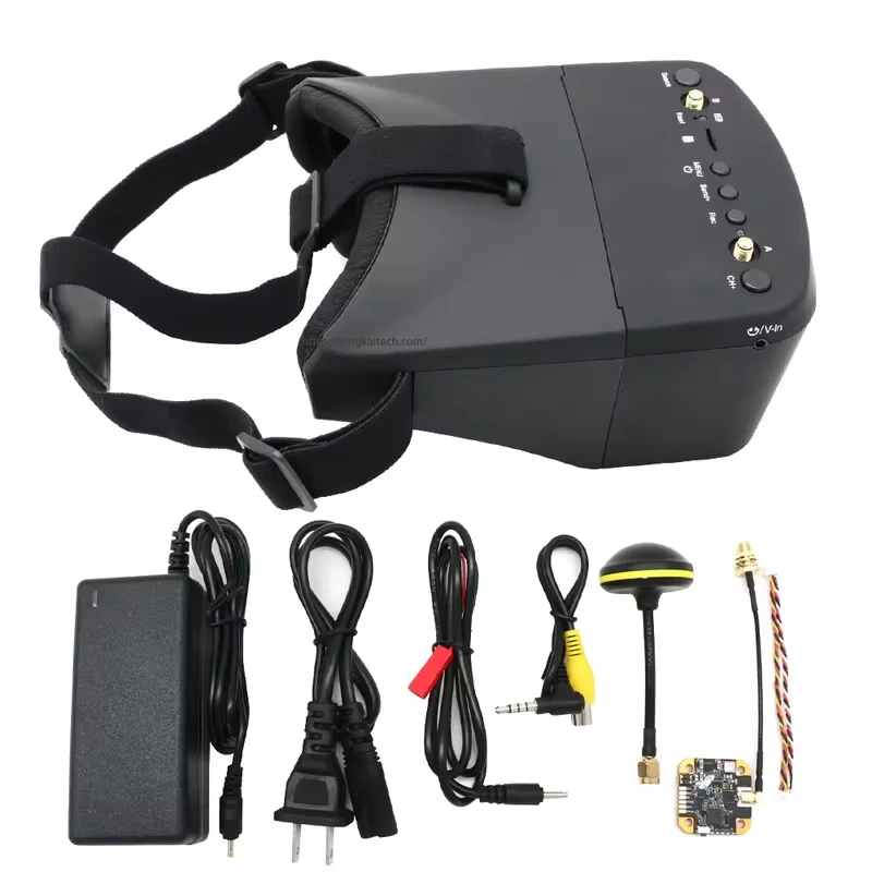 Lunettes FPV 5.8G 40CH 5" avec DVR HD et réception diversité