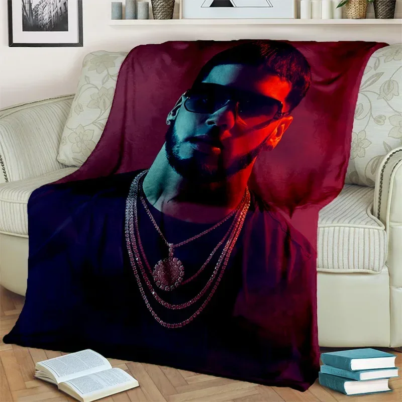 

Free Anuel AA Rapper Hip Hop Singer Blanket,Soft Throw Blanket for Home Bedroom Bed Sofa Picnic Travel Office Cover Blanket Kids