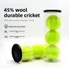 Cricket Tennis Balls 3-Pack, High Elasticity Padel Balls with 45% Wool, Durable Cage Style for Training & Entertainment