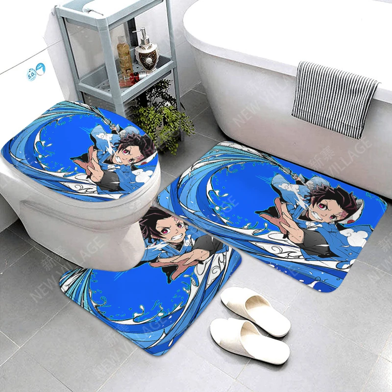 Anti-slip Bath Mat Bathroom Rug Shower Mat Decorative Absorbent Foot Mat Entrance Bathtub toilet rug kawaii anime cute cartoon