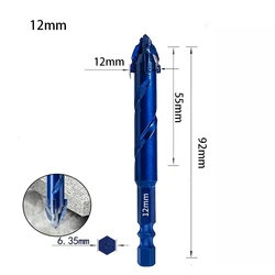 Enhanced Multi - Material Serrated Masonry Drill Bit Set (6 - 14mm) for Industrial & Household Use (12mm)