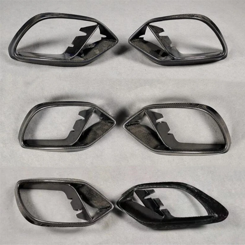 For Mercedes Benz AMG GT50 GT53 2019-2023 REAL Carbon Fiber Front Bumper Fog Lamp Cover Air Outlet Lip Spoiler Kit Splitters - - Racext 16