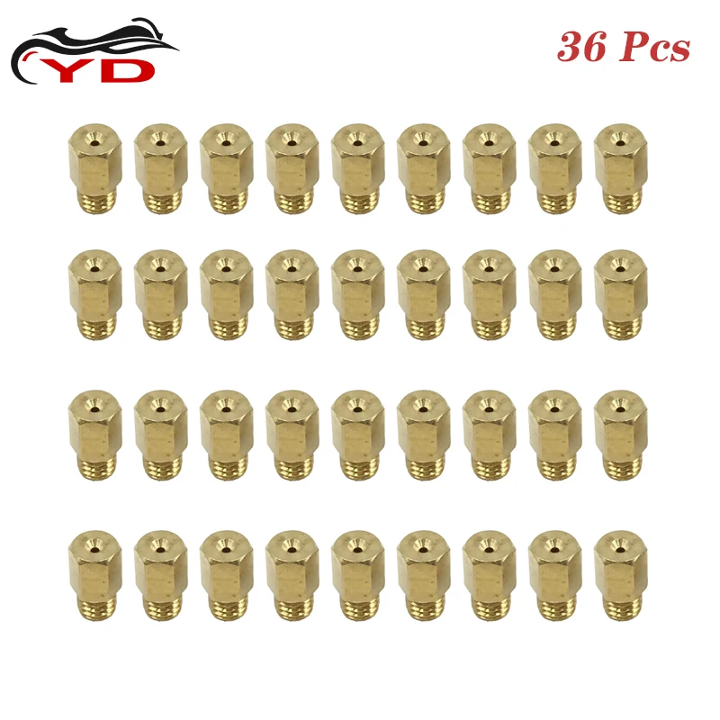 36 pcs Hex Type Main Jets for MIKUNI VM TM TMX Carburetor Motorcycle Scooter Injectors Nozzle Size 90-440