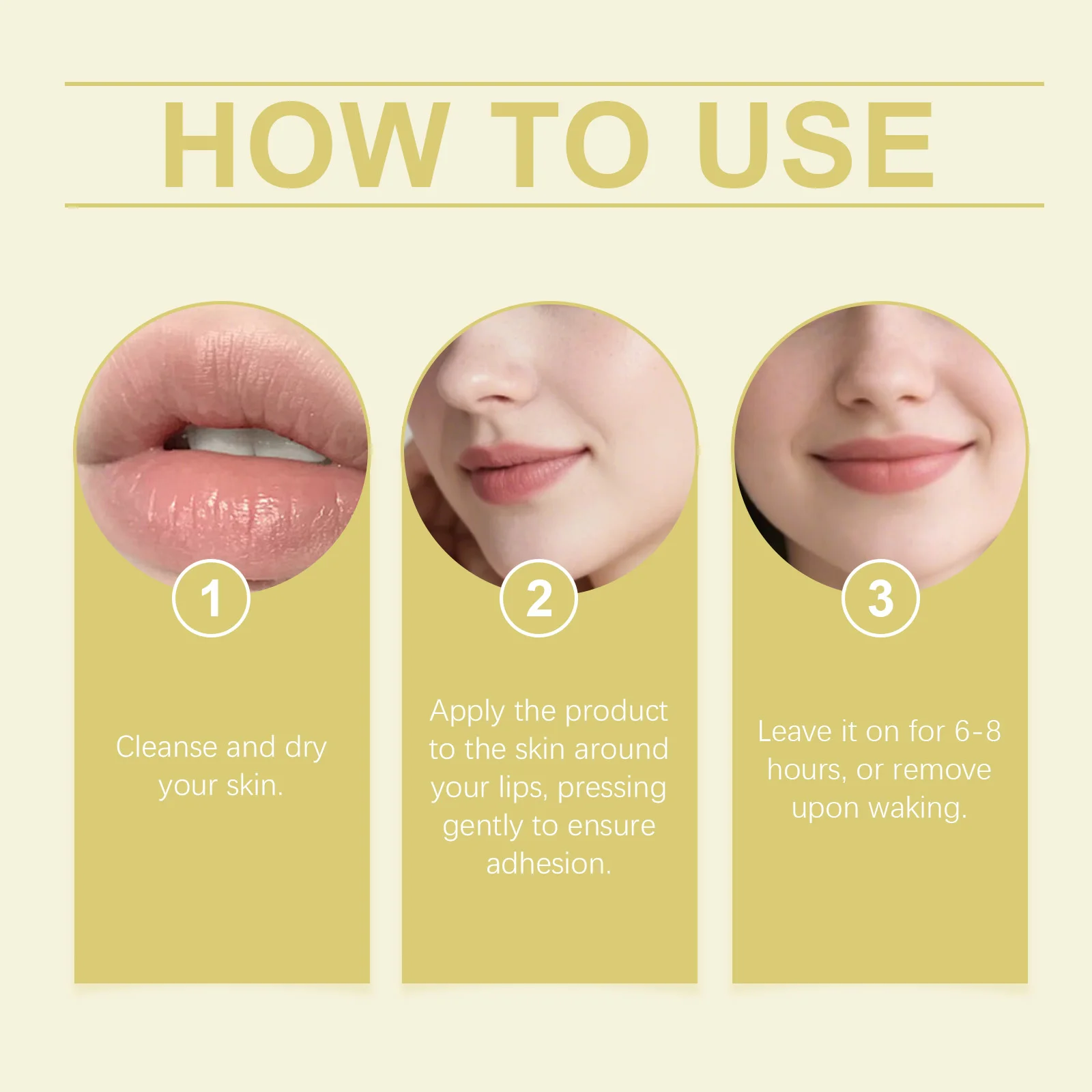 Lip Wrinkle Removal Patches Fade Fine Lines Smoothing Lip Lines Long-Lasting Hydration Anti Wrinkles Lifting Lip Care Patches