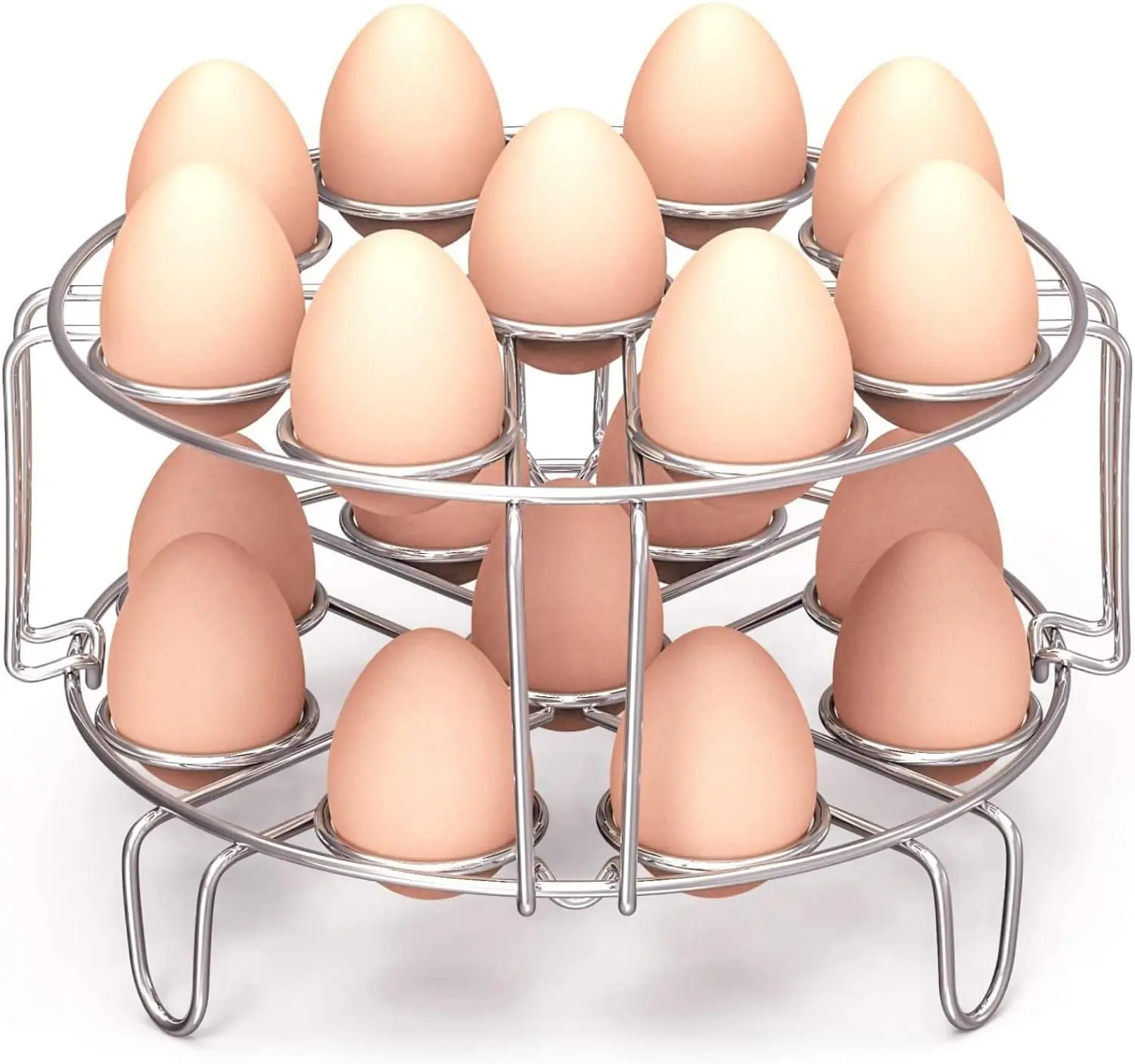 Egg Steamer Rack Stainless Steel Trivet for Instant Pot Accessories Fit 6 8 Qt Pressure Cooker Ninja Foodi Cook 18 Eggs 2 Pack S