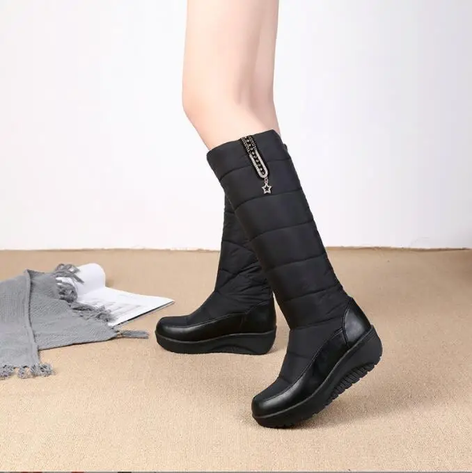 Classic Wedges Snow Boots Women Winter Shoes Platform Women's Over-the-Knee Boots Female Fashion Sexy Water-proof Shoes Large