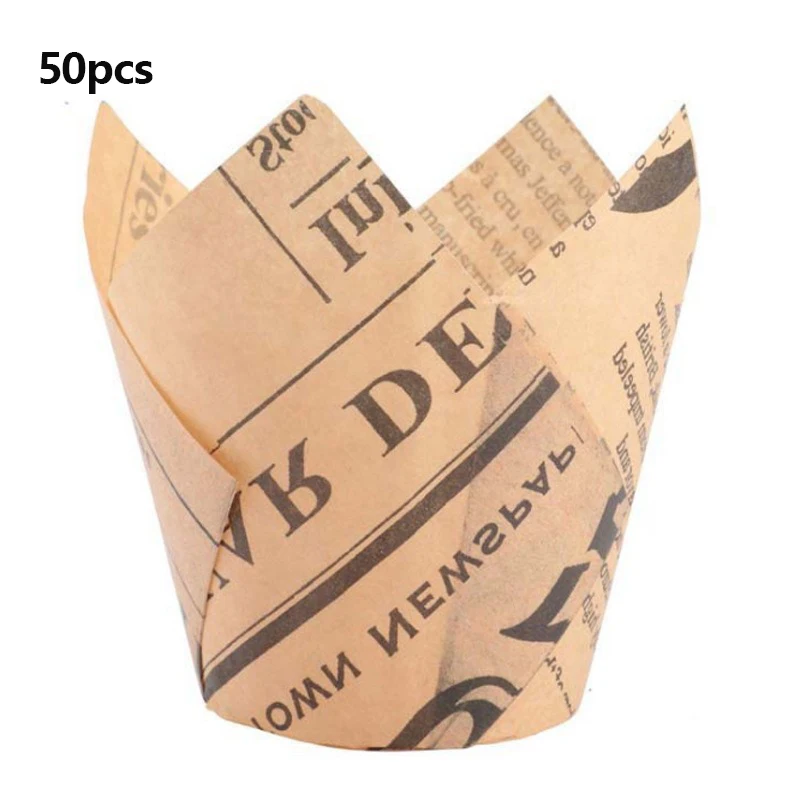 Tulp Cupcake Vormpjes Papier - Oliebestendig (50 stuks)