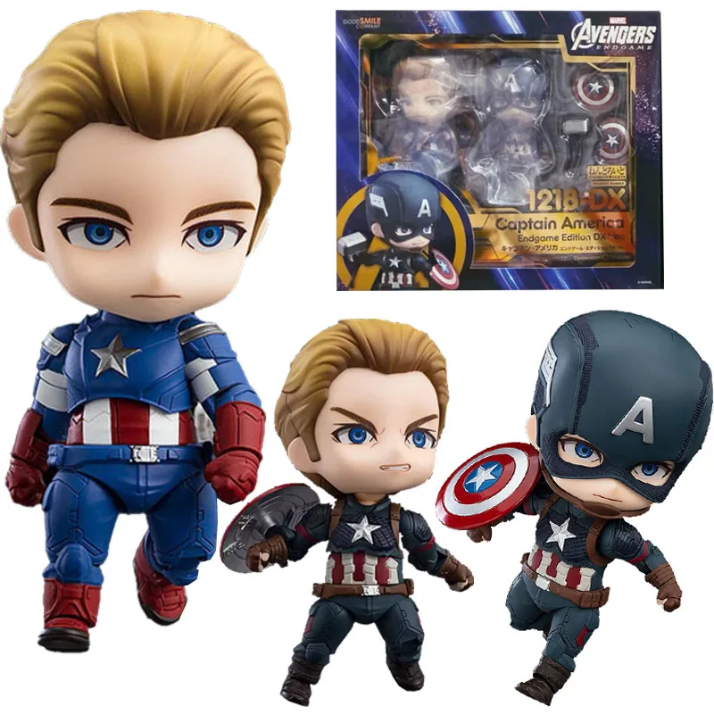 

In Stock Original GOOD SMILE GSC 1218 DX Captain America NENDOROID Avengers: Endgame Anime Figure Model