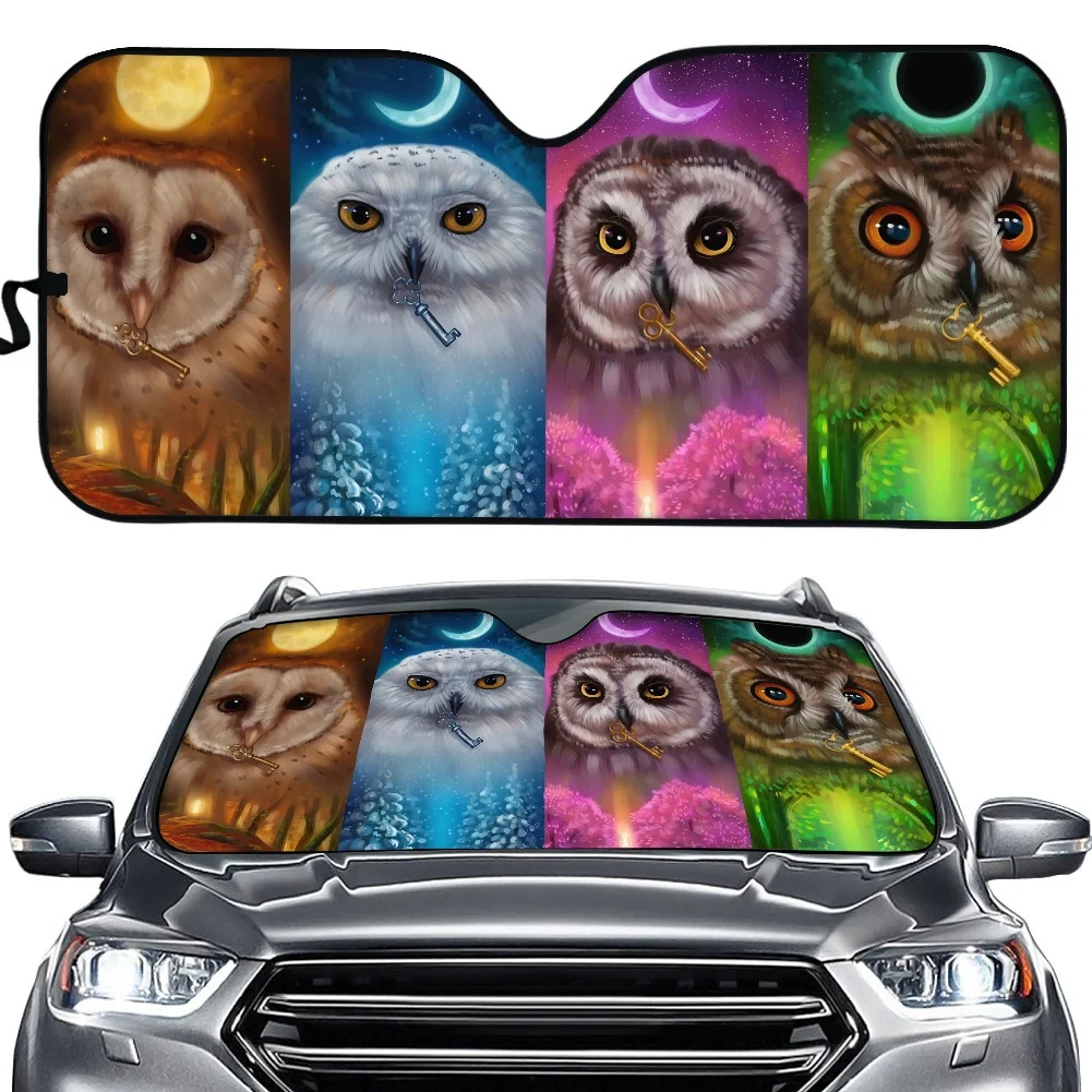 

Reflective Car Window Sundshade Owl Design Front Car Sun Shade Summer Foldable Universal Car Windshield Visor Cover for SUV Van