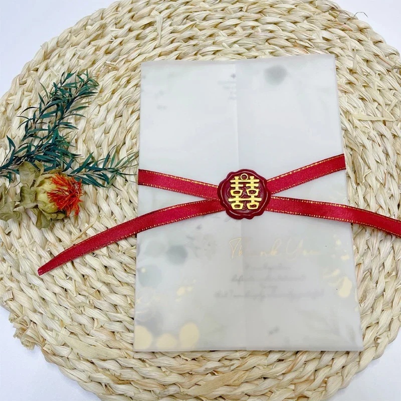 50pcs/lot Blank Translucent Wedding Envelope for Invitations Postcards Message Card Letters Business