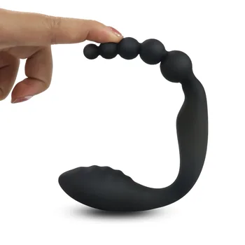 Silicone back court pull bead anal plug universal masturbator  anal plug prostate prostate massager locking butt plug 2