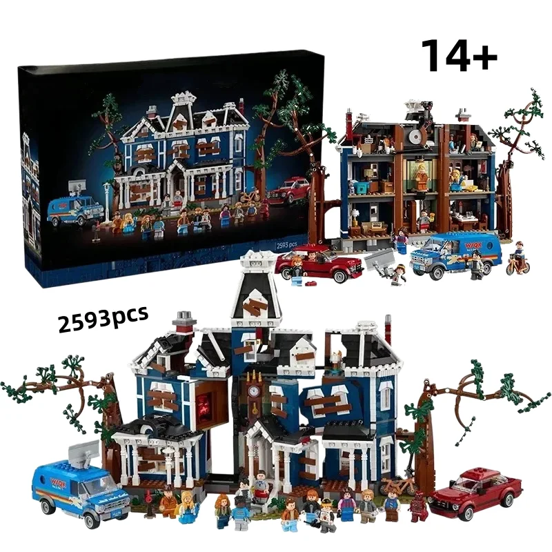 새로운 2593PCS 크리에이티브 스트레인저 이벤트 TV 시리즈 11370 모델 브릭스 크릴 하우스 세트 빌딩 블록 장난감 생일 파티 선물